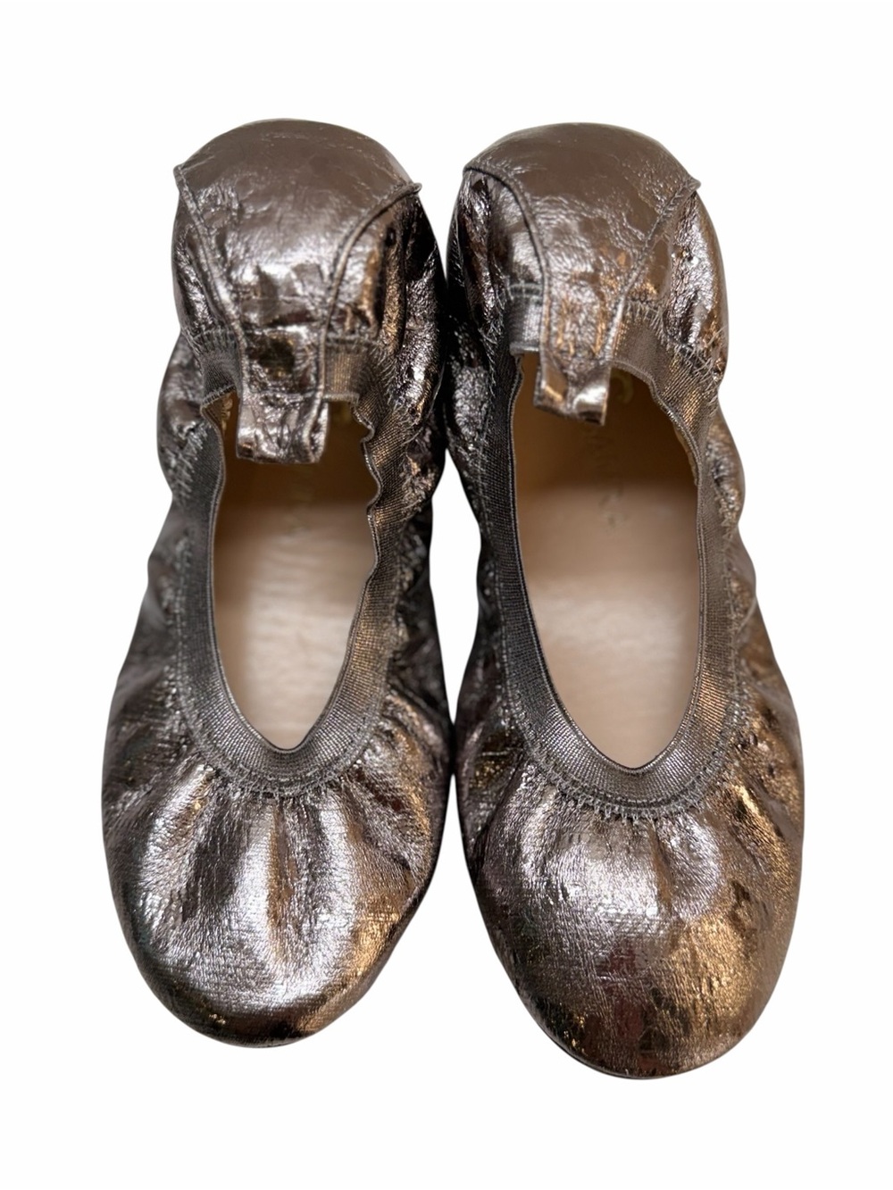 Yosi Samra Foldable Metallic Flats Bronze 3Y NWT